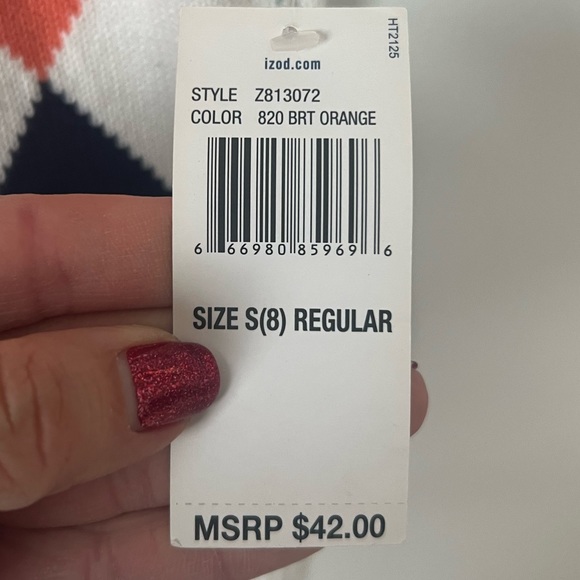 Izod Boys Argyle Sweater Vest New With Tags Size 8 Regular - Picture 5 of 7